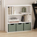 White 3Tier Open Bookcase Living Room 9.3D31.3W31.5H