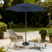 7.5FT Large Outdoor Patio Umbrella with Crank & Tilt - Durable Market Umbrella for Outdoor Patio with 6 Fiberglass Ribs for Poolside,Deck,Yard,Garden