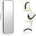 60"X20" Full Length Wall Mirror, Large Black Vanity Mirror with Rounded Corner & Metal Frame, Modern Design for Bathroom, Living Room, Entryway, Hang Horizontal/Vertical