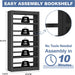 Adjustable Five Tier Black Metal Library Bookshelf