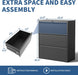 3 Drawer File Cabinet with Lock, Metal Lateral Filing Cabinets