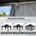 12'X14' Hardtop Gazebo, Aluminum Frame Canopy with Double Galvanized Steel Roof, Outdoor Metal Pavilion with Curtains, Netting for Patio, Deck and Backyard