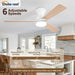 FortyEightInch Flush Mount Ceiling Fan With LED
