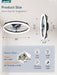 Ceiling Fans with Lights, 20 Inch Low Profile Flush Mount Ceiling Fan, Dimmable LED, APP & Remote Control, Quiet Reversible DC Motor, 6 Speeds, Fandelier for Bedroom, Black