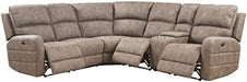 Olwen Mocha Reclining Sectional Sofa with USB