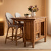 Oversized Counter Bar Stools Bamboo Print Set of 2,Grey White