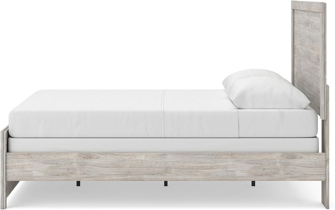 Signature Design by Ashley Jonnifer Queen Panel Bed Frame, Light Gray Bedroom Furniture with Panel Headboard, Engineered Wood and Decorative Laminate, Relaxed Casual Style
