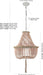 Handcrafted BeadedBlushPink Three Light Pendant Chandelier