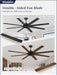 72 Inch Ceiling Fan No Light, Black Ceiling Fan with Remote, 6-Speeds, Quiet Reversible DC Motor, Industrial Ceiling Fans without Lights for Living Room, Garage, Patio, Indoor/Outdoor Use
