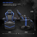 900 Gaming Recliner - Video Games Console Recliner Chair, Computer Recliner, Adjustable Leg Rest and Recline, Recliner with Cupholder, Reclining Gaming Chair with Footrest - Blue