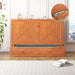 Cherry Solid Wood Murphy Bed CabinetWithUSBPort Queen
