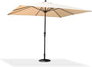 Outdoor Market Umbrella 10' X 10' Square Beige 8 Metal Ribs