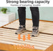 12 Inch Solid Wood Platform Bed with Wooden Slats, No Headboard, No Box Spring Needed, Easy Assembly, Queen