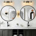 round Bathroom Mirror for over Sink 2 Pack 26" Black Circle Wall Mirror