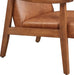 Lux PU Leather Contemporary Accent Chair LightBrown