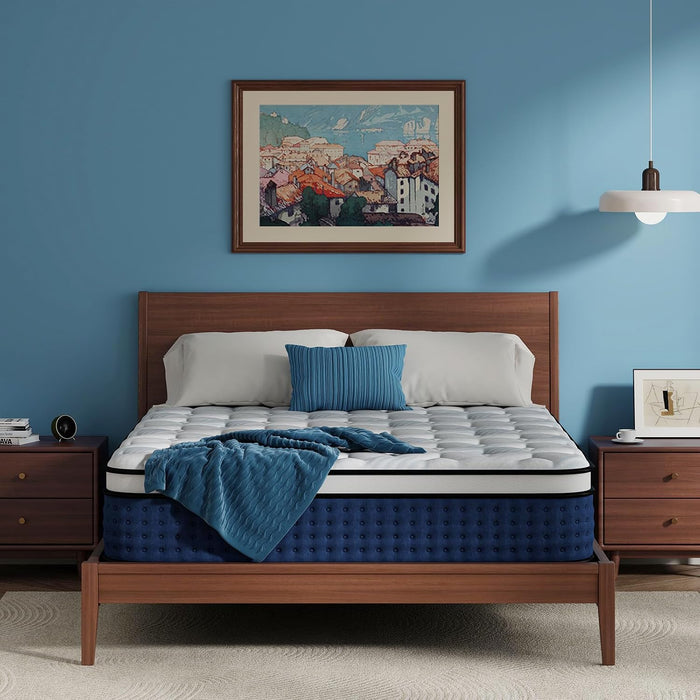 Queen Mattress, 12 Inch Hybrid Queen Size Mattress in a Box, Medium Firm, Cooling Gel Memory Foam, Individual Pocket Spring for Motion Isolation/Lumbar Support & Pressure Relief, Certipur-Us