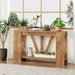 Console Table for Entryway, 47 Inches Narrow Sofa Table behind the Couch, Farmhouse Wood Entry Table with Storage Shelves for Hallway Foyer Living Room, Rustic Wood Grain