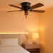 42 Inch Indoor Ceiling Fan No Light - Bronze Ceiling Fan without Light, Low Profile Flush Mount, 5 Blades, for Bedroom, Living Room, or Kitchen, Pull Chain - Low Profile IV 51061, New Bronze