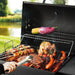 Charcoal Grill Outdoor BBQ Grill, Barrel Charcoal Grills with Side Table, with Nearly 500 Sq.In. Cooking Grid Area, Outdoor Backyard Camping Picnics, Patio and Parties, Black by