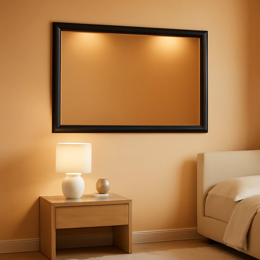 Black Bathroom Mirror, 48" X32" Thick Metal Framed Wall Mirrors for over 2 Sinks, Bedroom, Living Room, Entryway, Large Rectangle Vanity Mirrors.