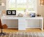 78.7'' 2 Person Computer Desk with 3 Drawers, Extra Long Double Office Desk with Storage, Modern Dual Study Writing Table Workstation for Home Office, White