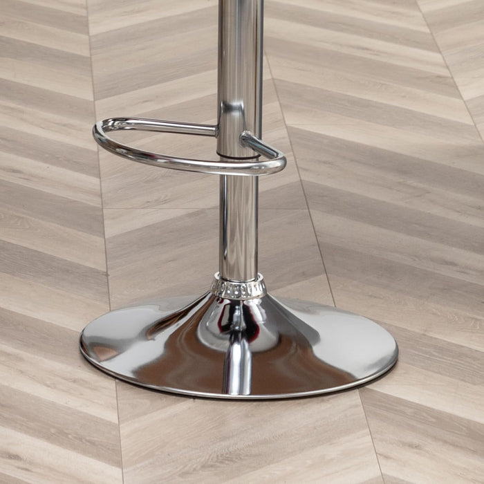 Ellston Velvet Adjustable Swivel Barstools in Red, Set of 2