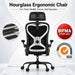 Home Office Desk Chairs, Ergonomic Office Chair with Lumbar Support & 3D Headrest, Computer Desk Chair with Flip-Up Armrests, Perfect for Office or Study, Black/Silver