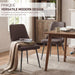 Dining Chairs Set of 6,Dining Room Chairs, Upholstered High Back Side Modern Chairs with Metal Legs, Easy‑To‑Clean Leather Kitchen Chairs for Dining Room Living Room Brown