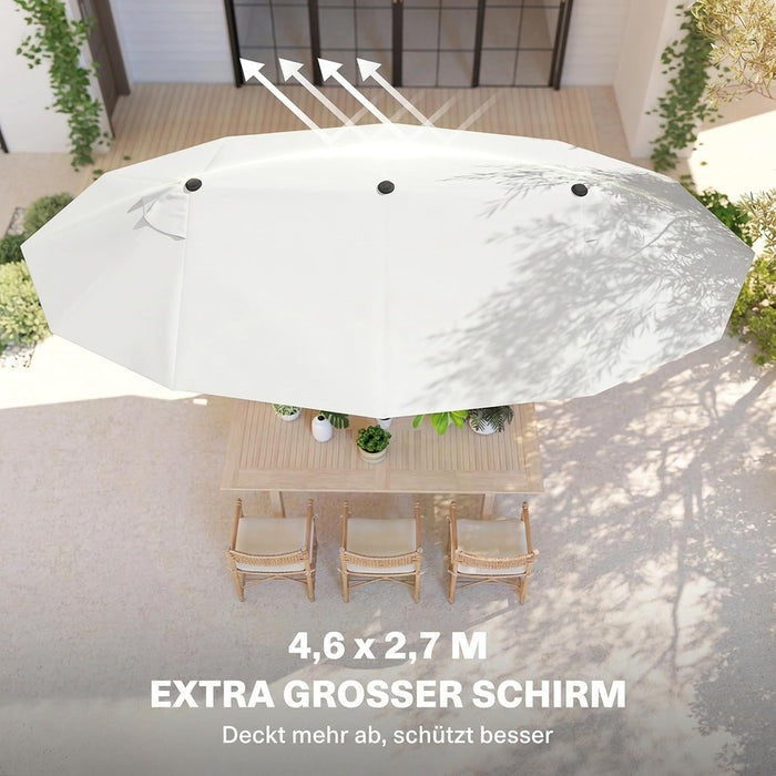 Extra Large 15 Ft Patio Umbrella with Crank Handle