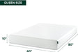 10 Inch Queen Green Tea Memory Foam Mattress, Medium Firm Feel