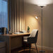 Upgraded 2-In-1 Torchiere Floor Lamp, Dimmable Standing Lamp with Remote&Button Control, 34W Brightness Adjustable Floor Reading Light, Black Modern Corner Lamp for Living Room Bedroom Office
