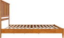 , Charlotte King Solid Wood Low Profile Platform Bed, Light Toffee