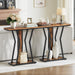Narrow Console Table, 29.5" Small Entryway Table with Storage, 2-Tier Sofa Table behind Couch, Modern Style, for Living Room, Hallway, Foyer, Bedroom, Rustic Brown and Black BF66XG01