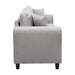 2 Seater Modern Couch Sofa,Linen Blend Upholstery,Slightly Rolled Arms,Tapered Legs,Featuring Minimalism Standard Sofa Couch(Light Grey)