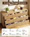 57" W Fluted Dresser with 9 Drawers, Wooden Dresser TV Stand