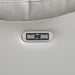Wll Hugger Power Double Reclining Sof with Center Drop-Down Tble, Fux Lether Home Theter Seting with LED Lighting/Usb Chrging Ports/Wireless Chrger/Cup Holders, Mgzine Pocket, Gry