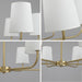 Brushed Gold Contemporary Pendant Chandelier 6 Lights