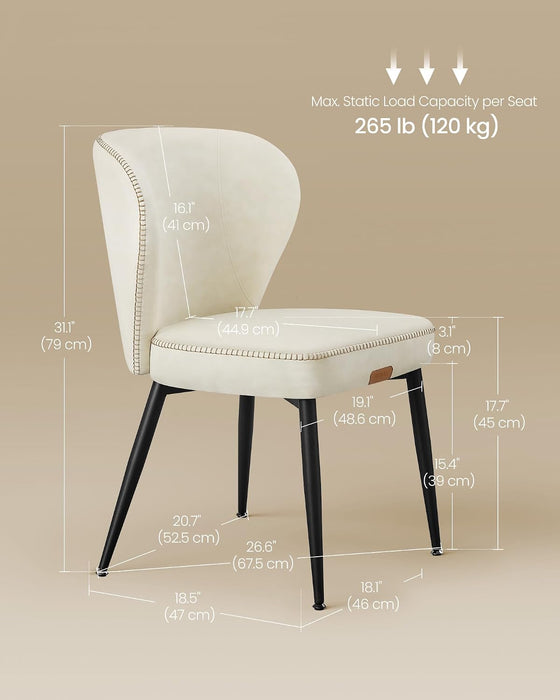 Dining Chairs Set of 2, Upholstered Kitchen Chairs