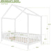 Twin Montessori House Platformbed With Canopy White