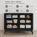 GRAINELL 49.6'' Modern Wooden Dresser with 6 Drawers for Bedroom, (Black)
