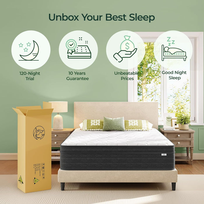 Queen Size 12 Inch UltraCoolingHybridSleepTechnology Mattress