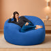 Bean Bag Chair - 5' Giant Memory Foam Lounge Chair with Soft Microfiber Cover – Cozy Furniture for Living Room, Dorm, & Kids' Rooms – Comfortable 5 Ft, Microsuede Lounge Sofa, Royal Blue