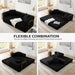 Corduroy 78Inch Multifunctional Convertible Sofa Bed Black