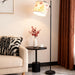 61“Dried Flowers Floor Lamp with 9W 3 Color Temperatures LED Bulb, Tall Standing Lamp with Adjustable Floral Lampshade for Living Room,Bedroom,Office