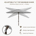 10FT Outdoor Patio Umbrella with Solar Lights, Market Table Umbrella with Push Button Tilt & Crank, 8 Sturdy Ribs, 32 LED Lights, UV Protection for Garden Lawn Deck Backyard Pool (Light Grey)
