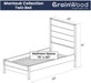 Montauk Solid Wood Bed, Twin Size, Rustic Off-White