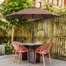 7.5FT Patio Umbrellas with Push Button Tilt and Crank, Coffee