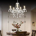 Plug In White Crystal Chandelier Pendant Illumination