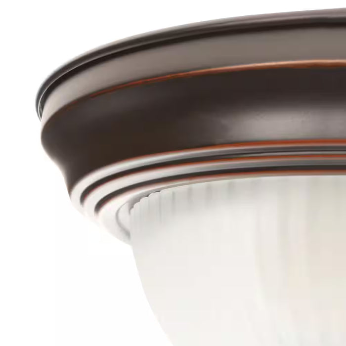 11 In. 2-Light Oil Rubbed Bronze Flush Mount