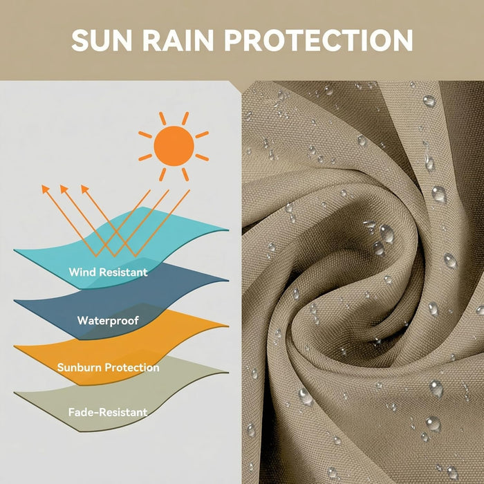 15×15Ft Outdoor Patio Umbrella, Double Sided Market Rectangle Umbrella with Crank Handle, Large Sun Shade for outside Deck, Backyard, Garden